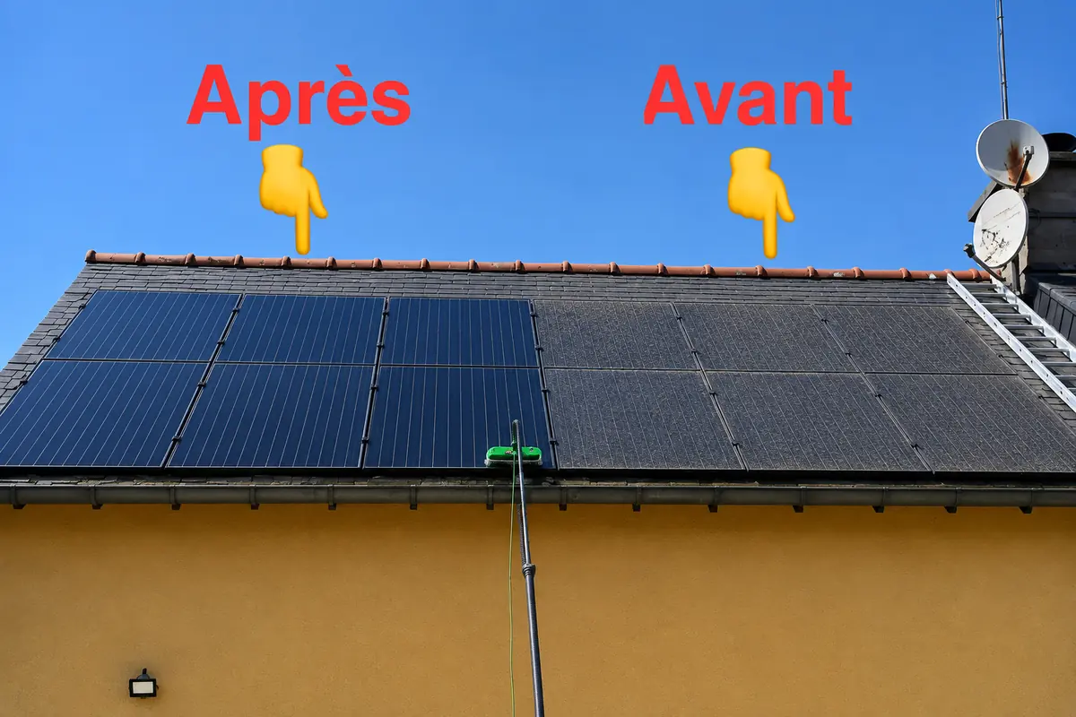 Chantier LBF.SOLUTION : nettoyage de panneaux solaires
